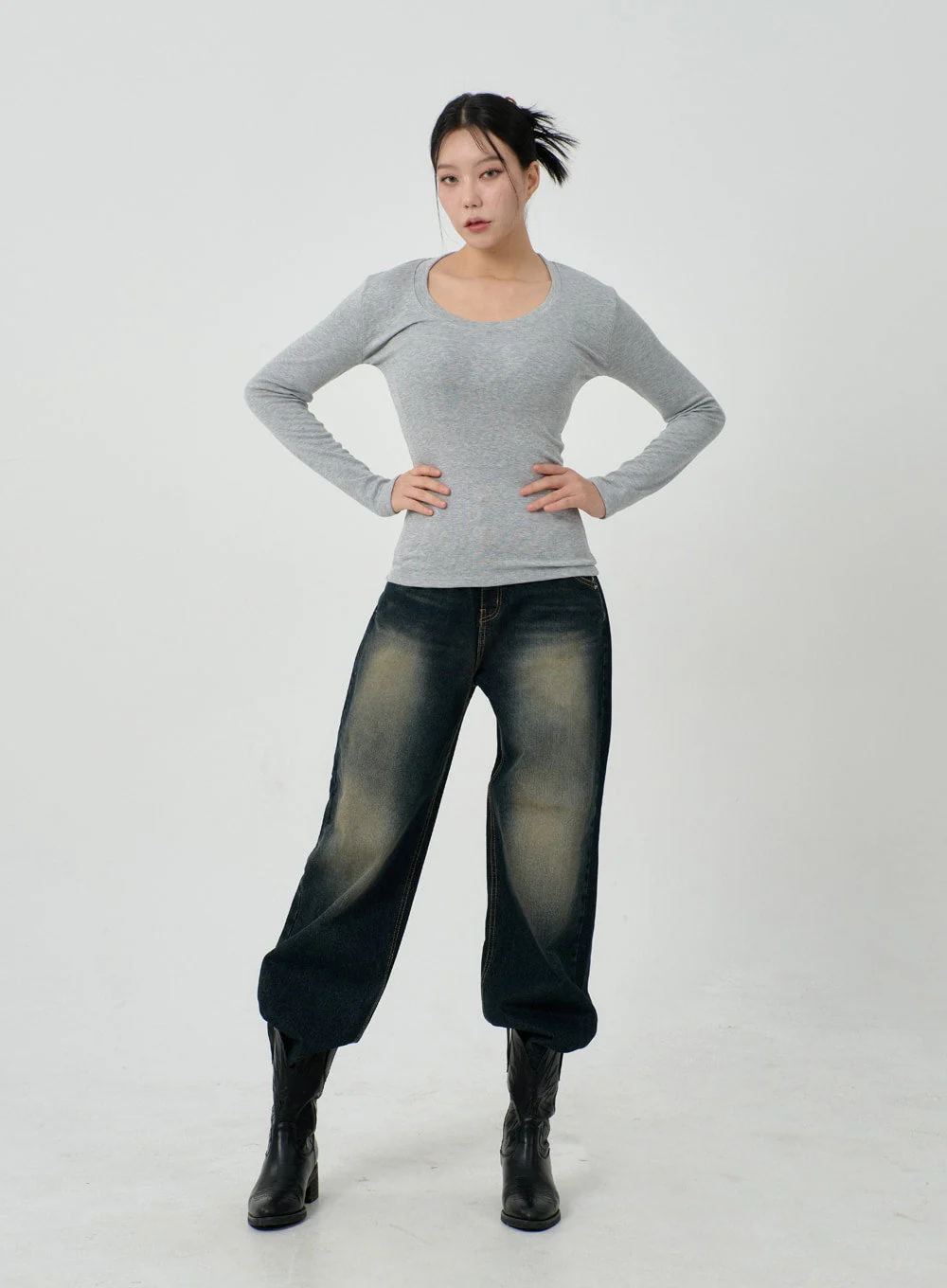 Vintage Washing Baggy Jeans ID23 - Image 4