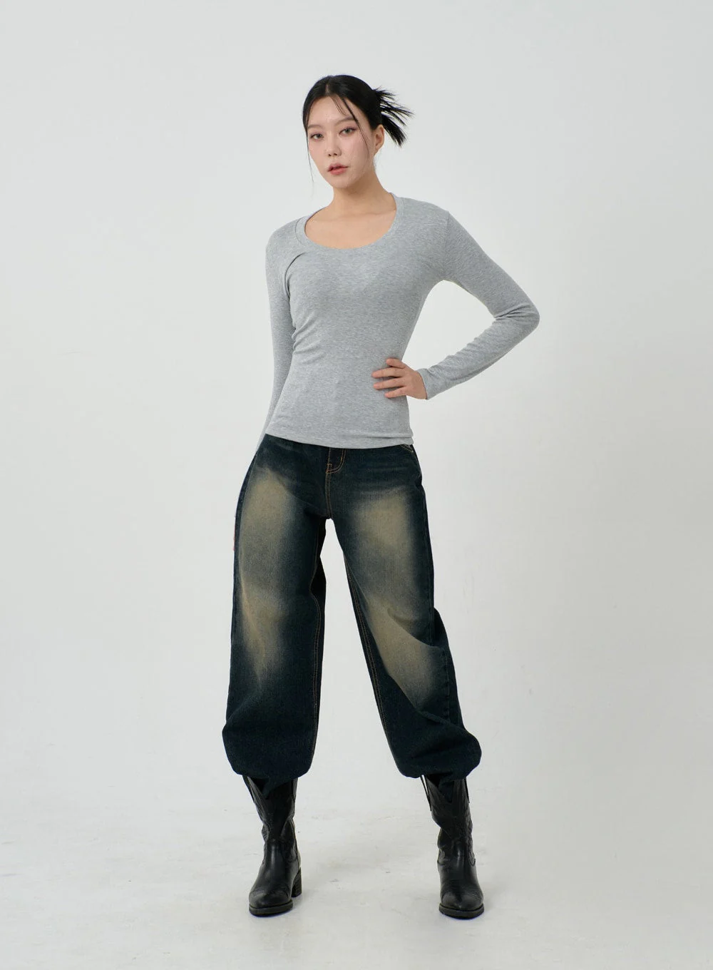 Vintage Washing Baggy Jeans ID23 - Image 5