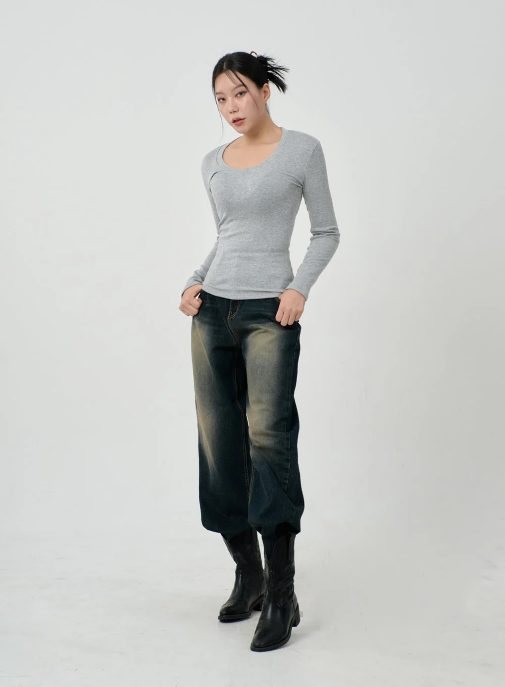 Vintage Washing Baggy Jeans ID23 - Image 6