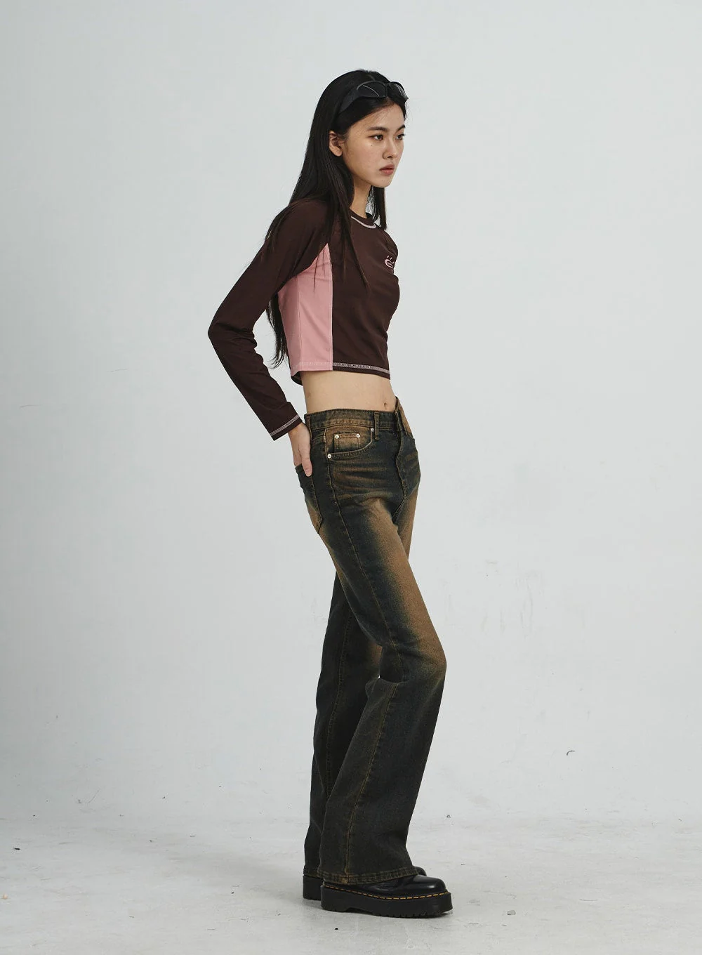 Vintage Washing Bootcut Jeans CD02 - Image 10