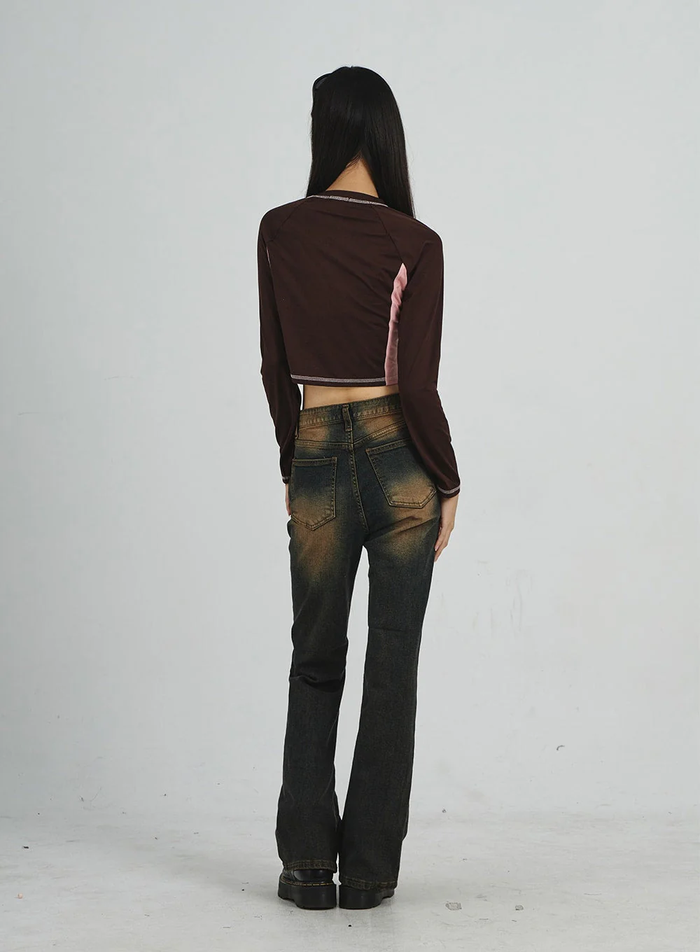Vintage Washing Bootcut Jeans CD02 - Image 12