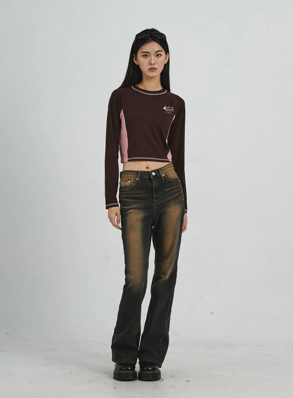 Vintage Washing Bootcut Jeans CD02 - Image 3