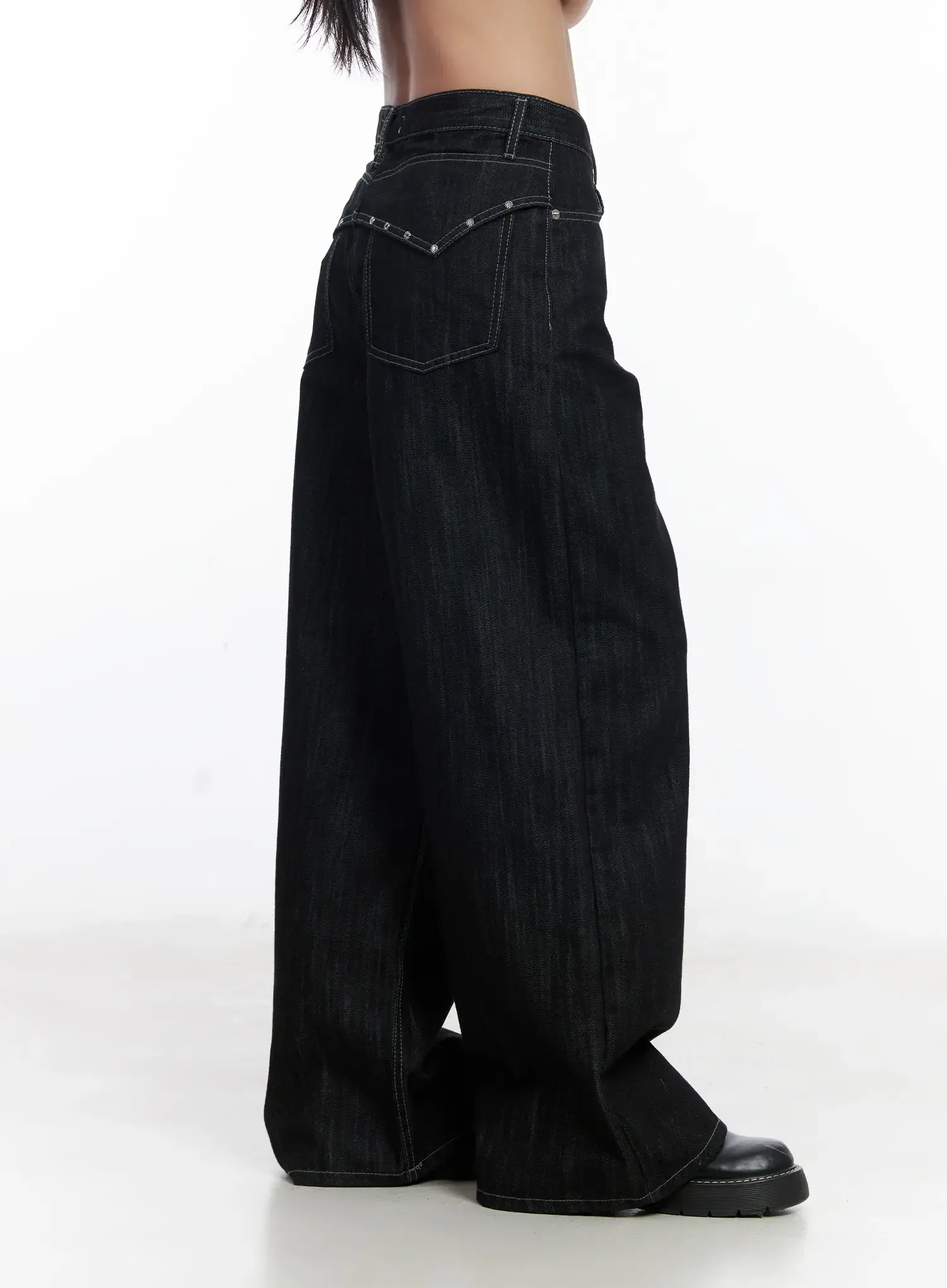 Violet Studded Baggy Jeans CJ530 - Image 4