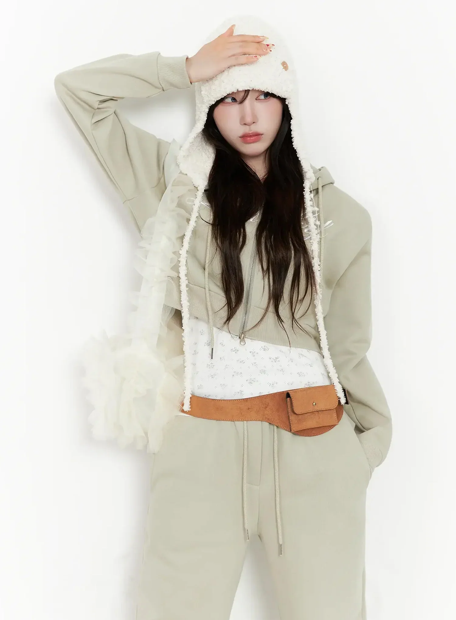 Warm Sherpa Aviator Hat IN514 - Image 7