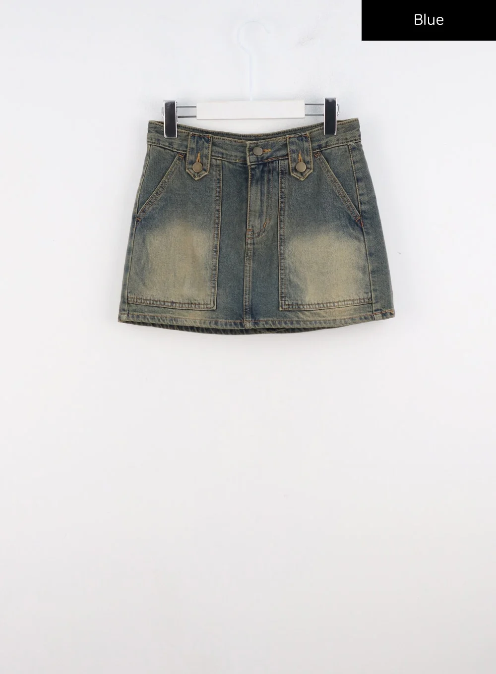 Wash Pocket Denim Mini Skirt CO311 - Image 12