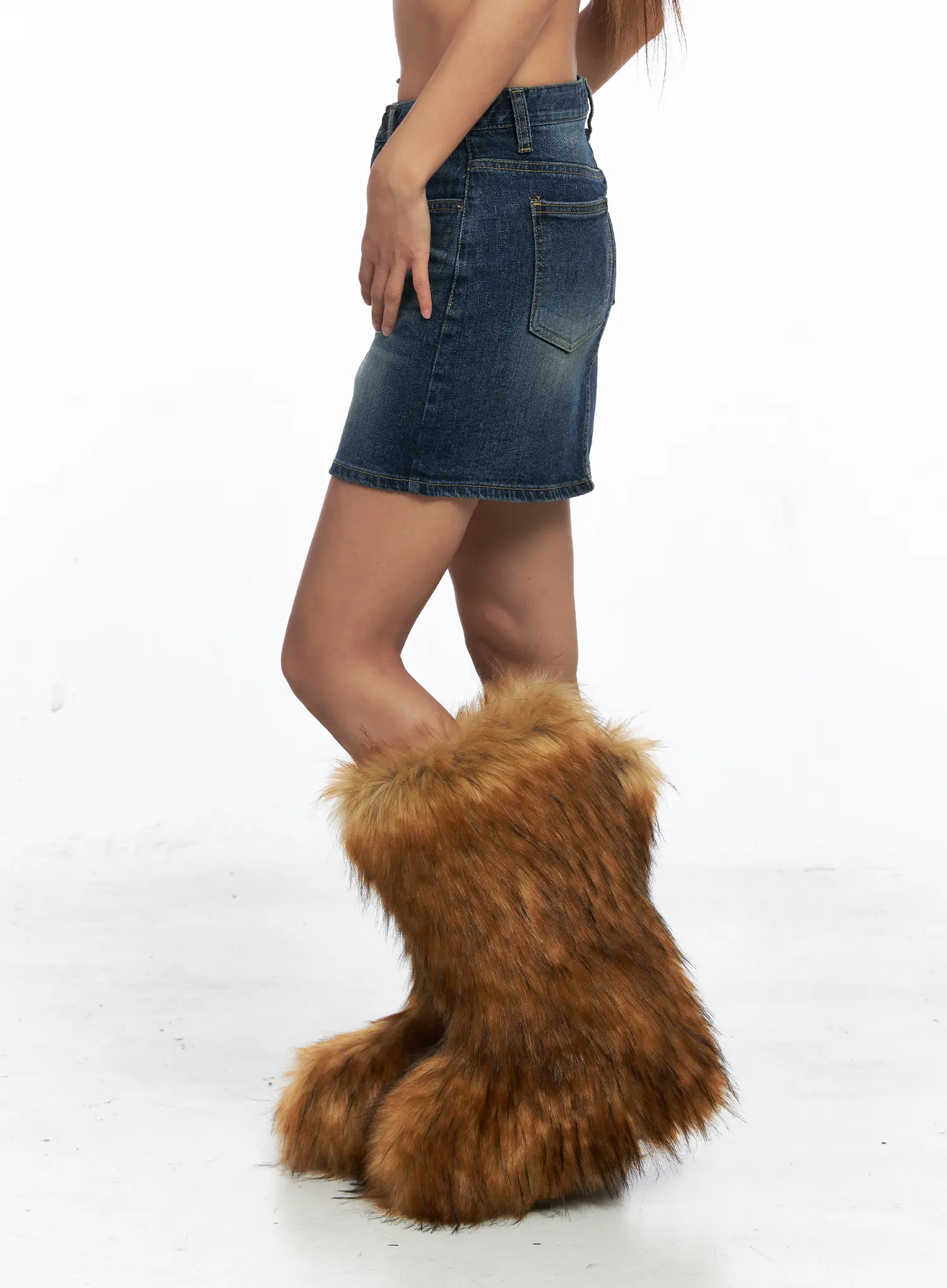 Washed Denim Mini Skirt CO513 - Image 5