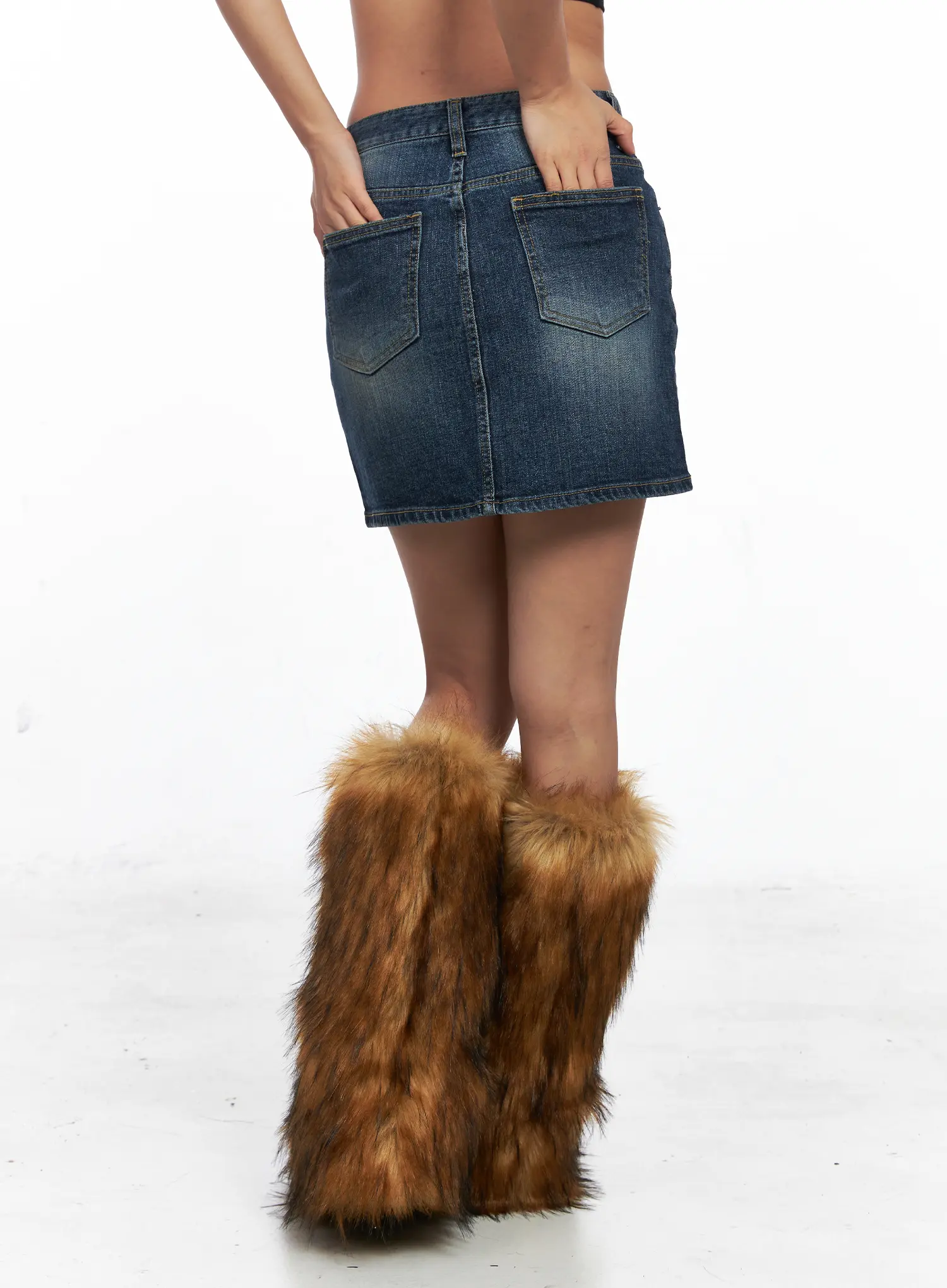 Washed Denim Mini Skirt CO513 - Image 6