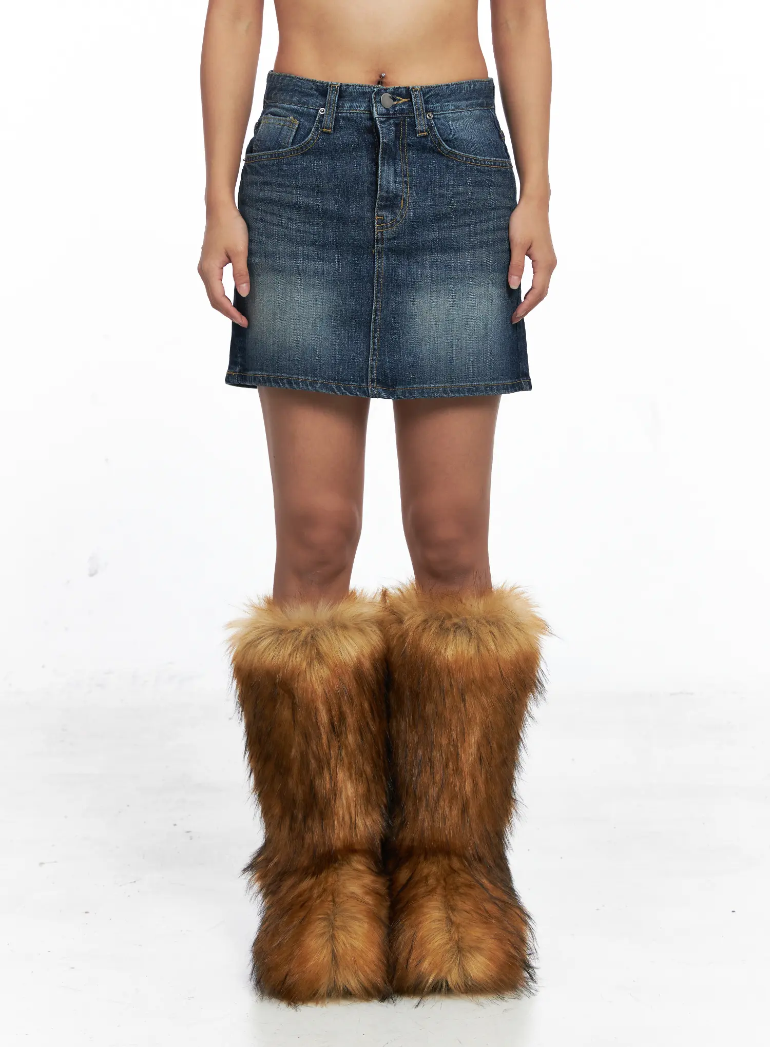 Washed Denim Mini Skirt CO513 - Image 8