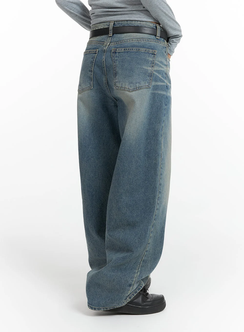 Washed Denim Wide-Leg Jeans CF419 - Image 5