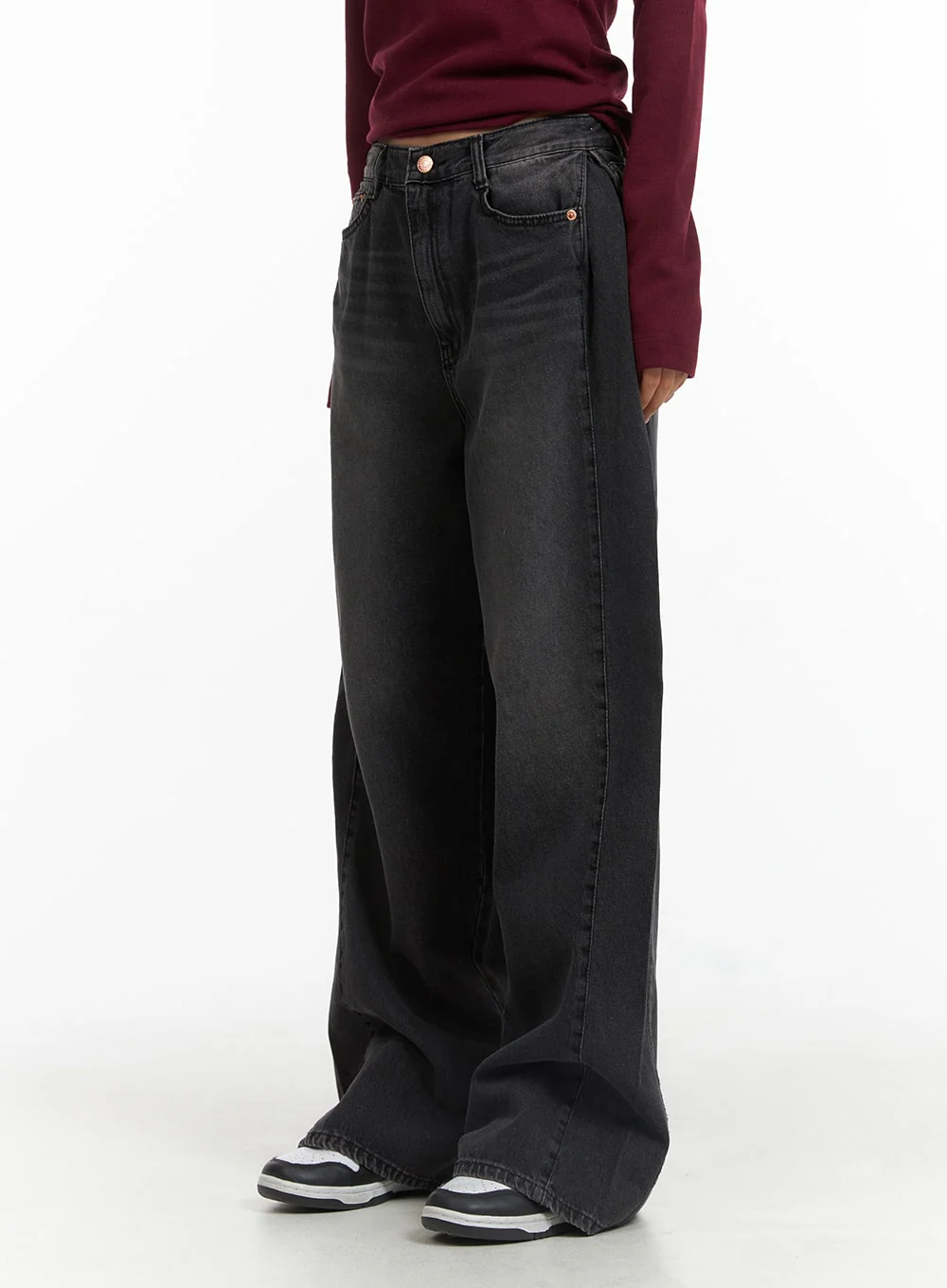 Washed Denim Wide-Leg Jeans CJ426 - Image 2