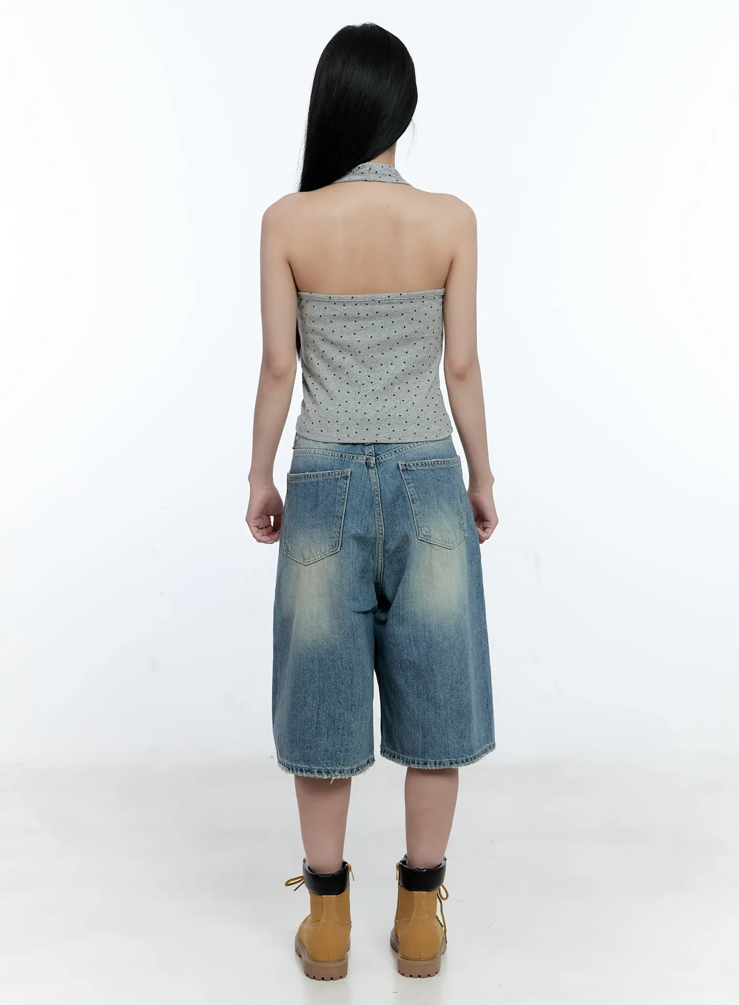 Washed Distressed Jorts CG501 - Image 6