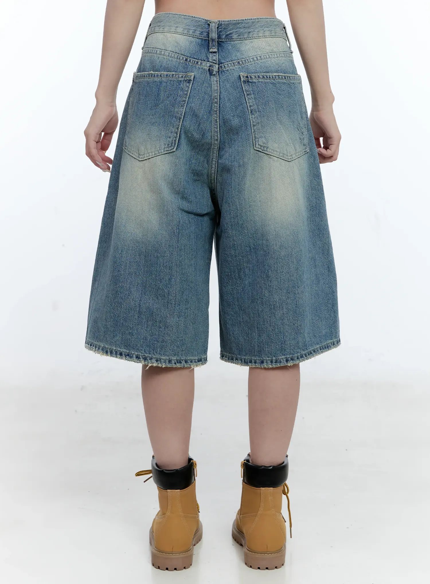 Washed Distressed Jorts CG501 - Image 7