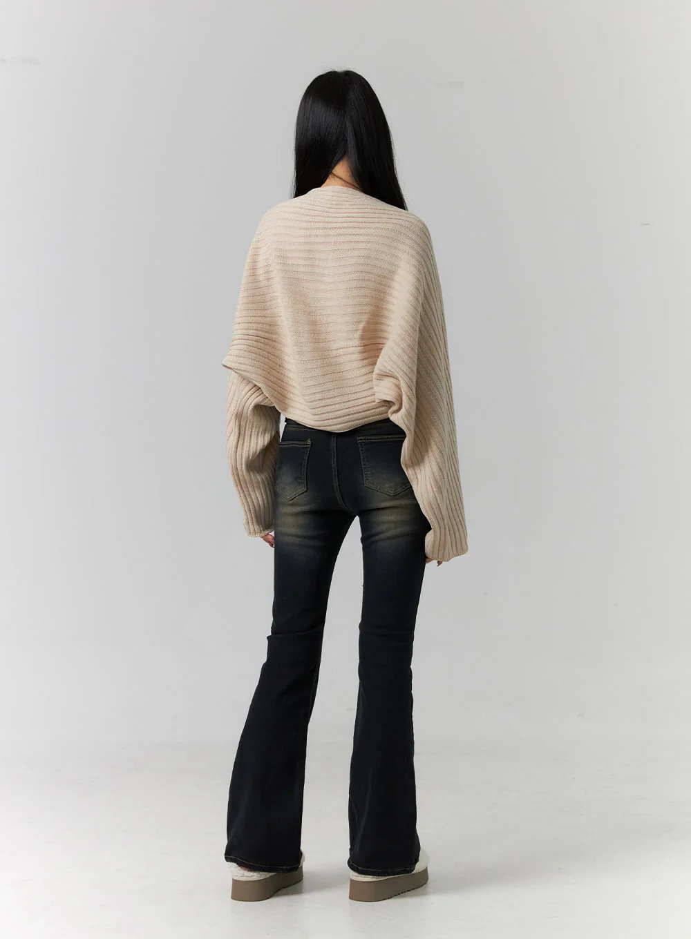 Washed Low Rise Bootcut Jeans CD308 - Image 7