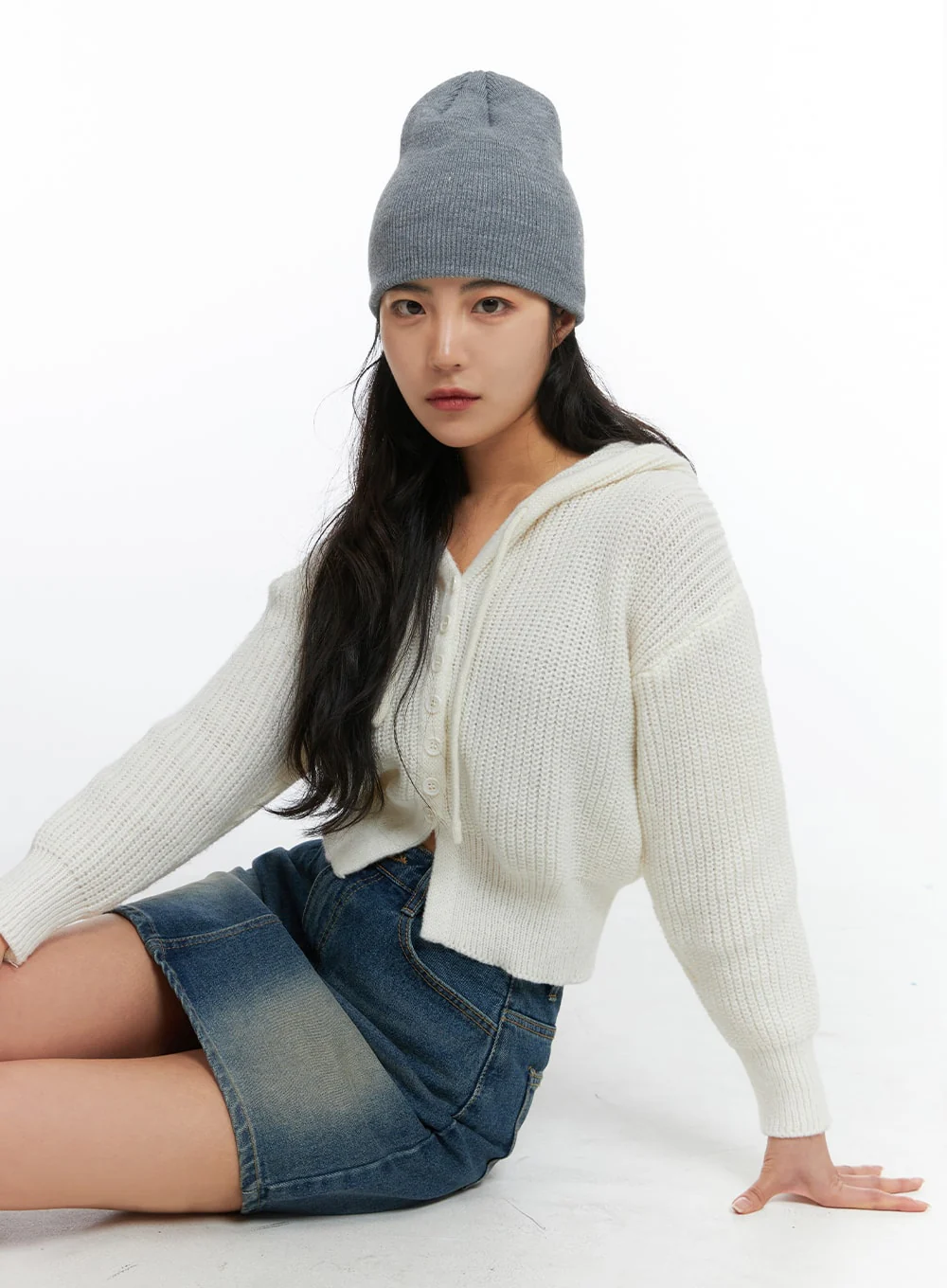 Washed Mini Denim Skirt OJ431 - Image 6