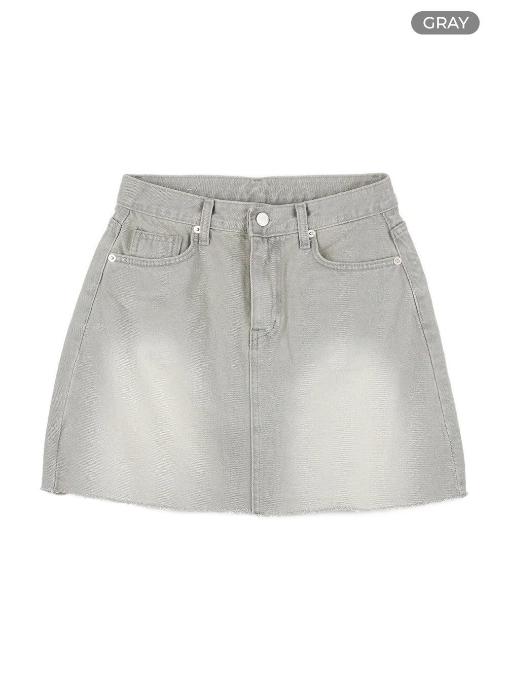 Washed Mini Denim Skirt OU407 - Image 8