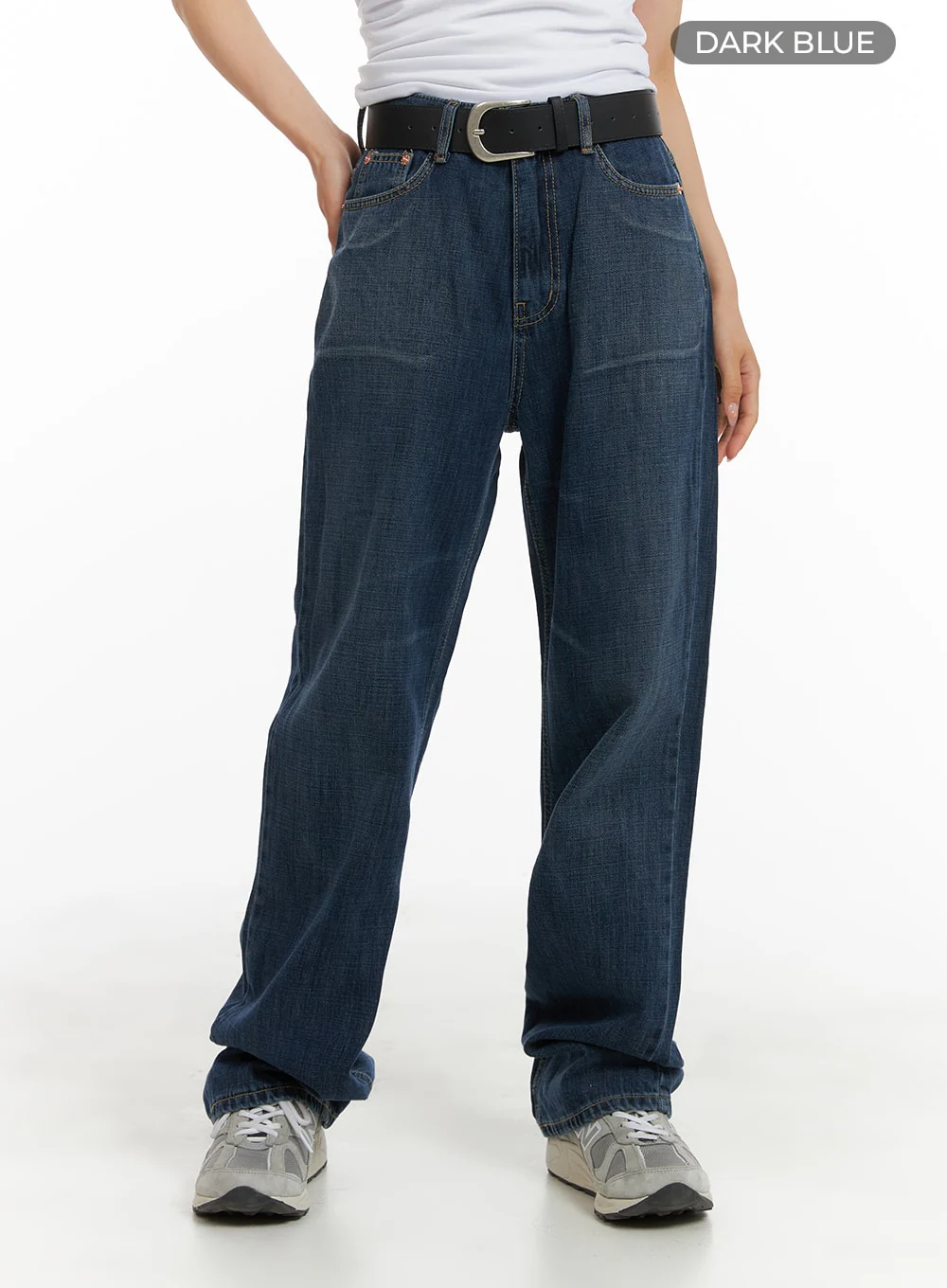 Washed Straight Jeans CA408 - Image 6