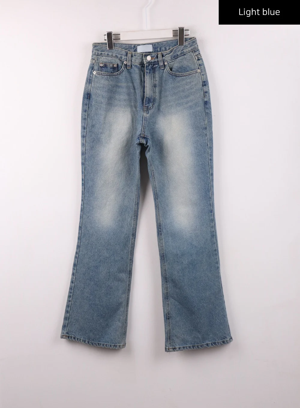Washed Straight Leg Bootcuts Jeans IJ430 - Image 7