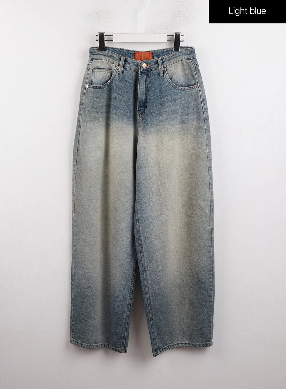Washed Wide Leg Denim Jeans CJ418 - Image 10