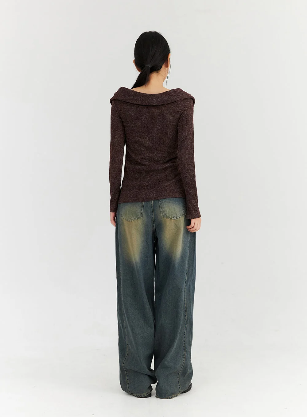 Washed Wide Leg Jeans CN315 - Image 7