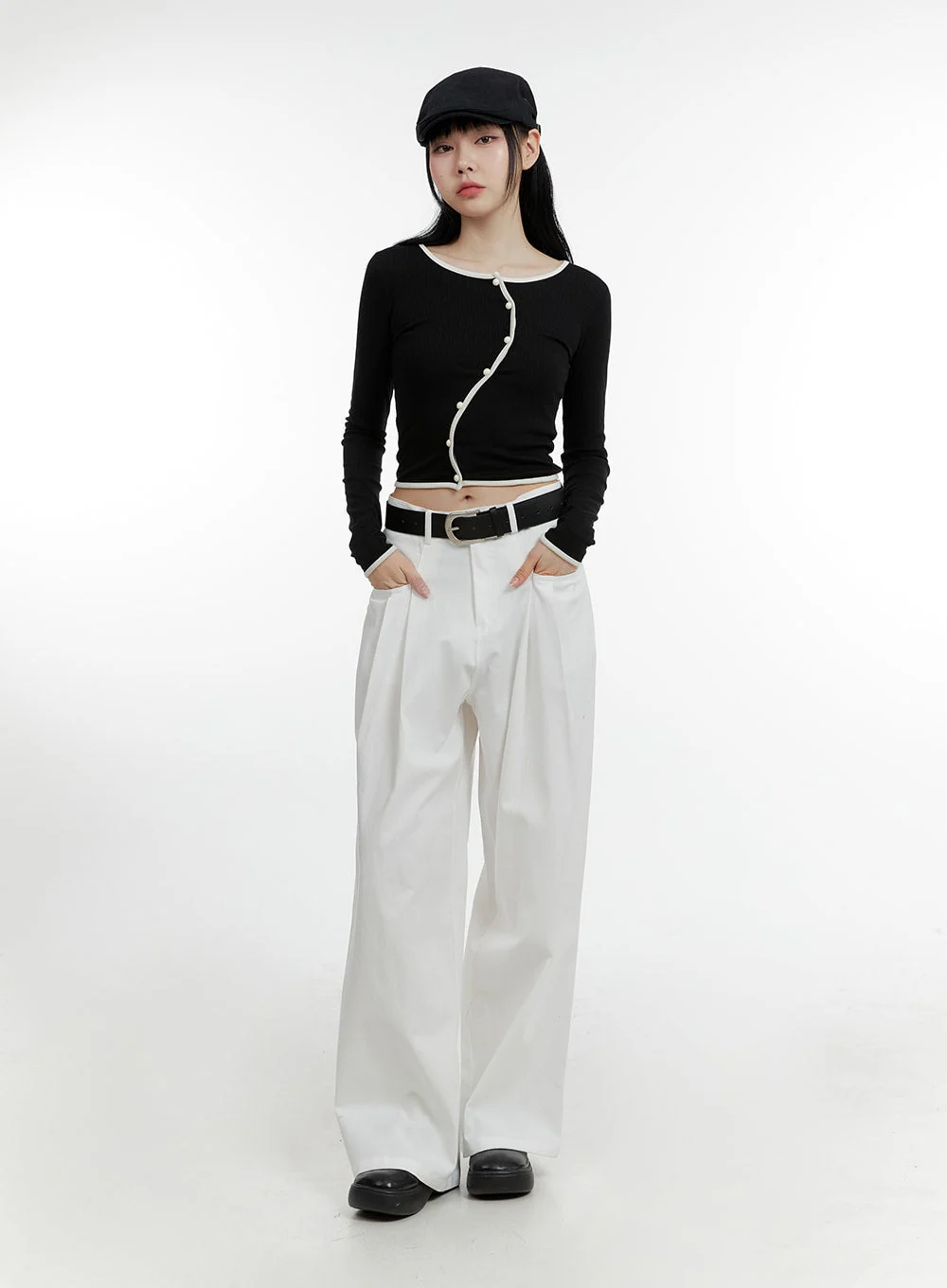 Wavy Button-Up Cardigan CM429 - Image 2