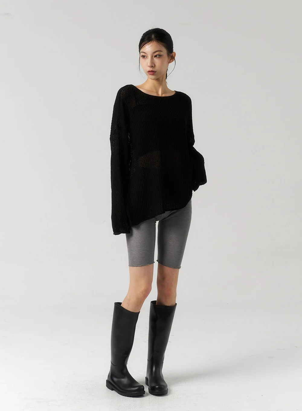 Wavy Hem Biker Shorts CU320 - Image 10