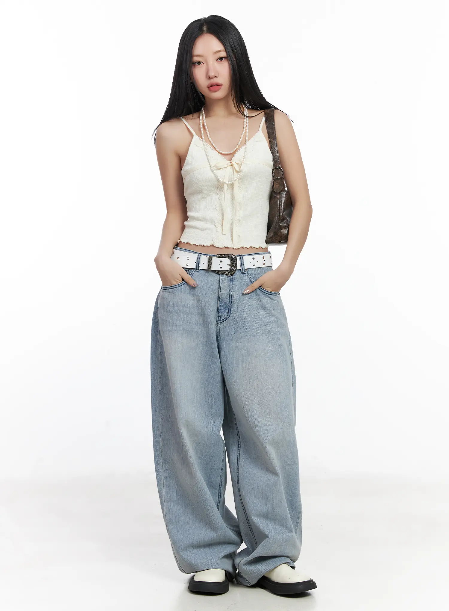 Wavy Ribbon Lace Cropped Top CF503 - Image 8