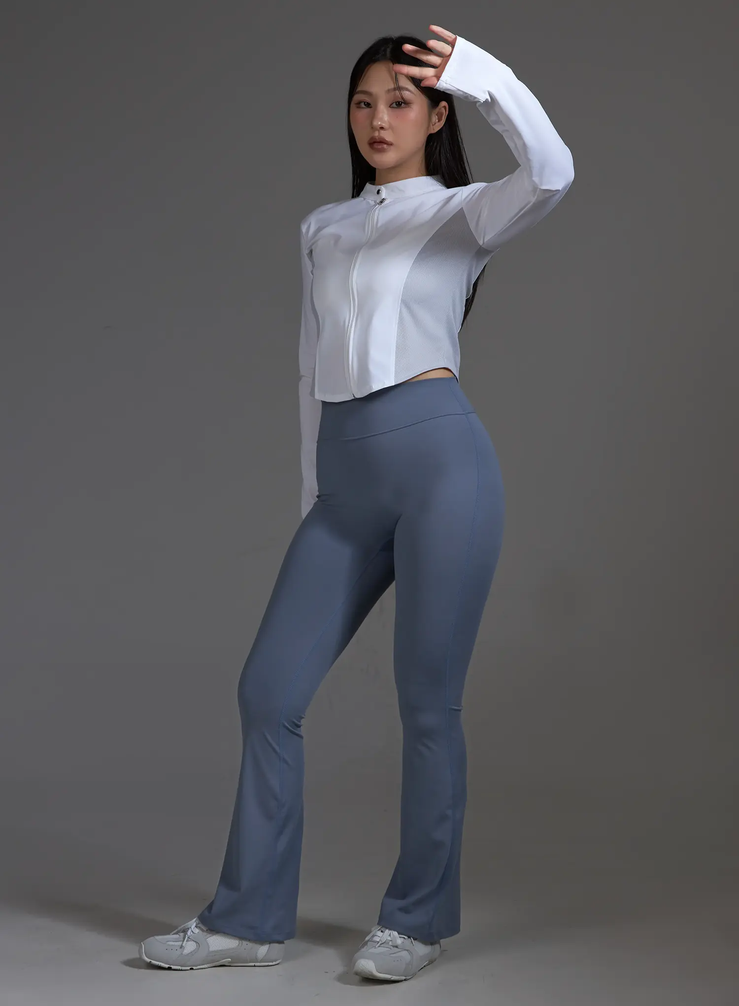 White Contrast Trim Crop Jacket (White) IO517 - Image 10