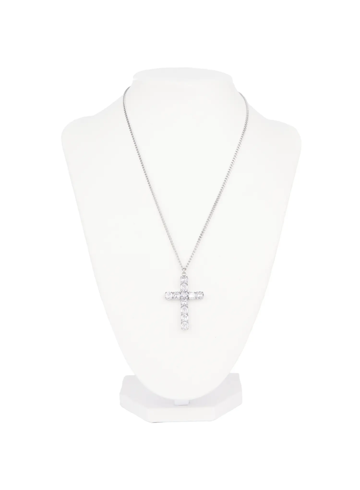White Cross Necklace CJ523 - Image 3