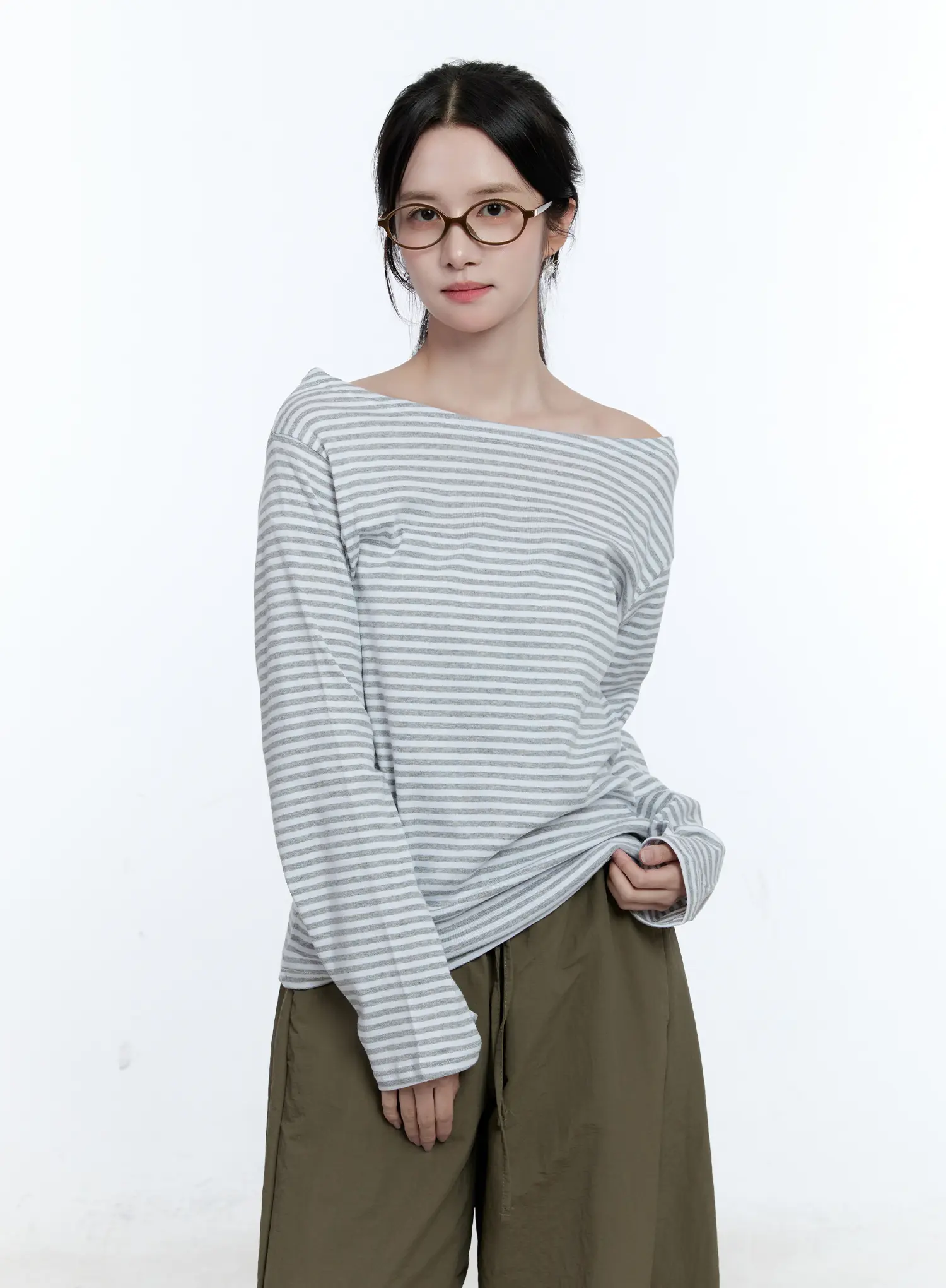 Wide Boat Neck Loose-Fit Top CG513 - Image 6