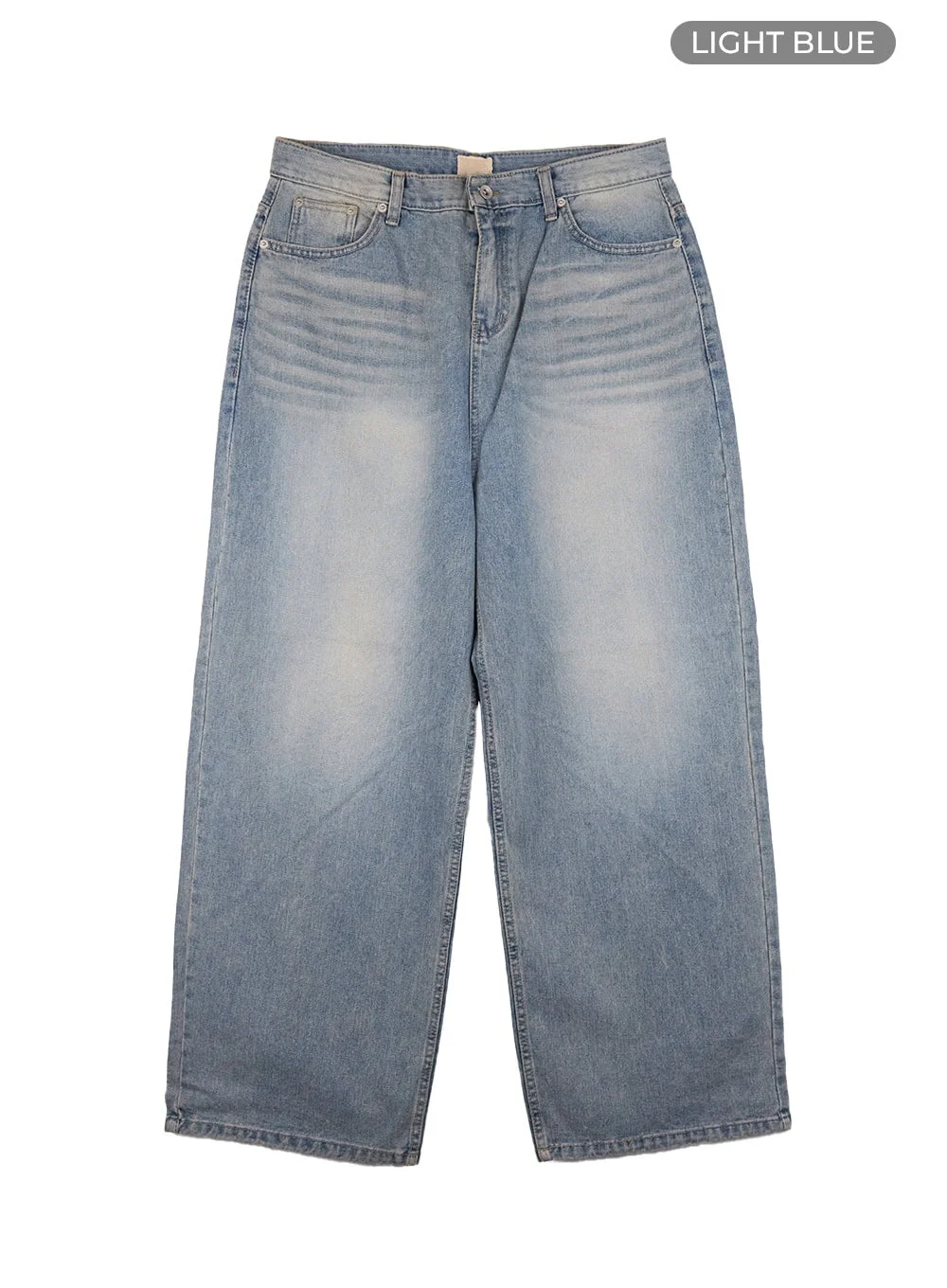 Wide-Fit Denim Washed Jeans CO410 - Image 8