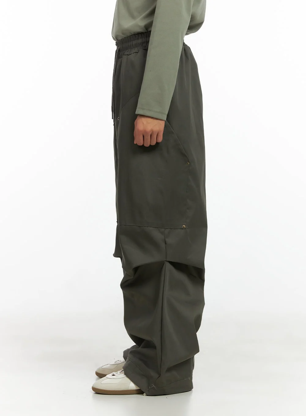 Wide-Fit Pintuck Cotton Pants CO410 - Image 5