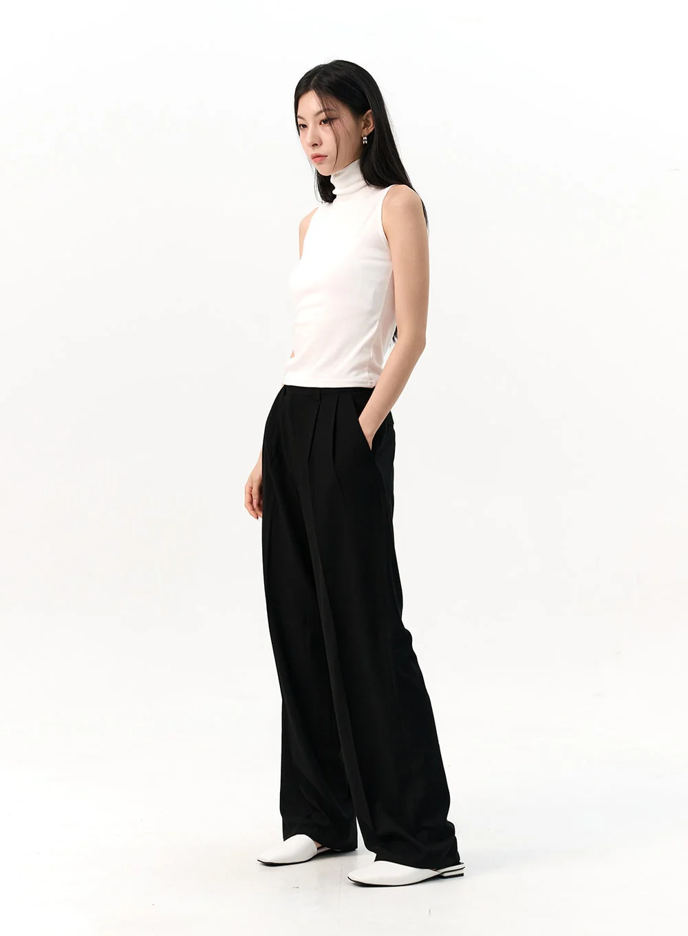 Wide-Fit Pintuck Trousers IO320 - Image 7