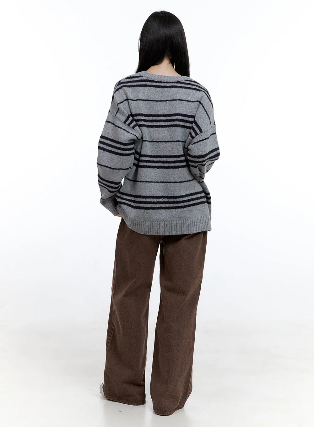 Wide-Fit Solid Cotton Pants OO429 - Image 6
