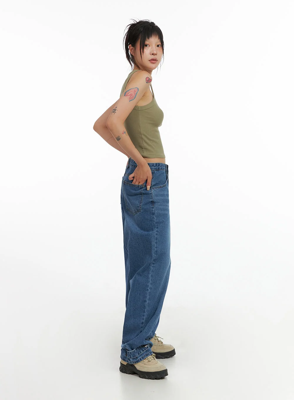 Wide Leg Baggy Jeans CL415 - Image 3