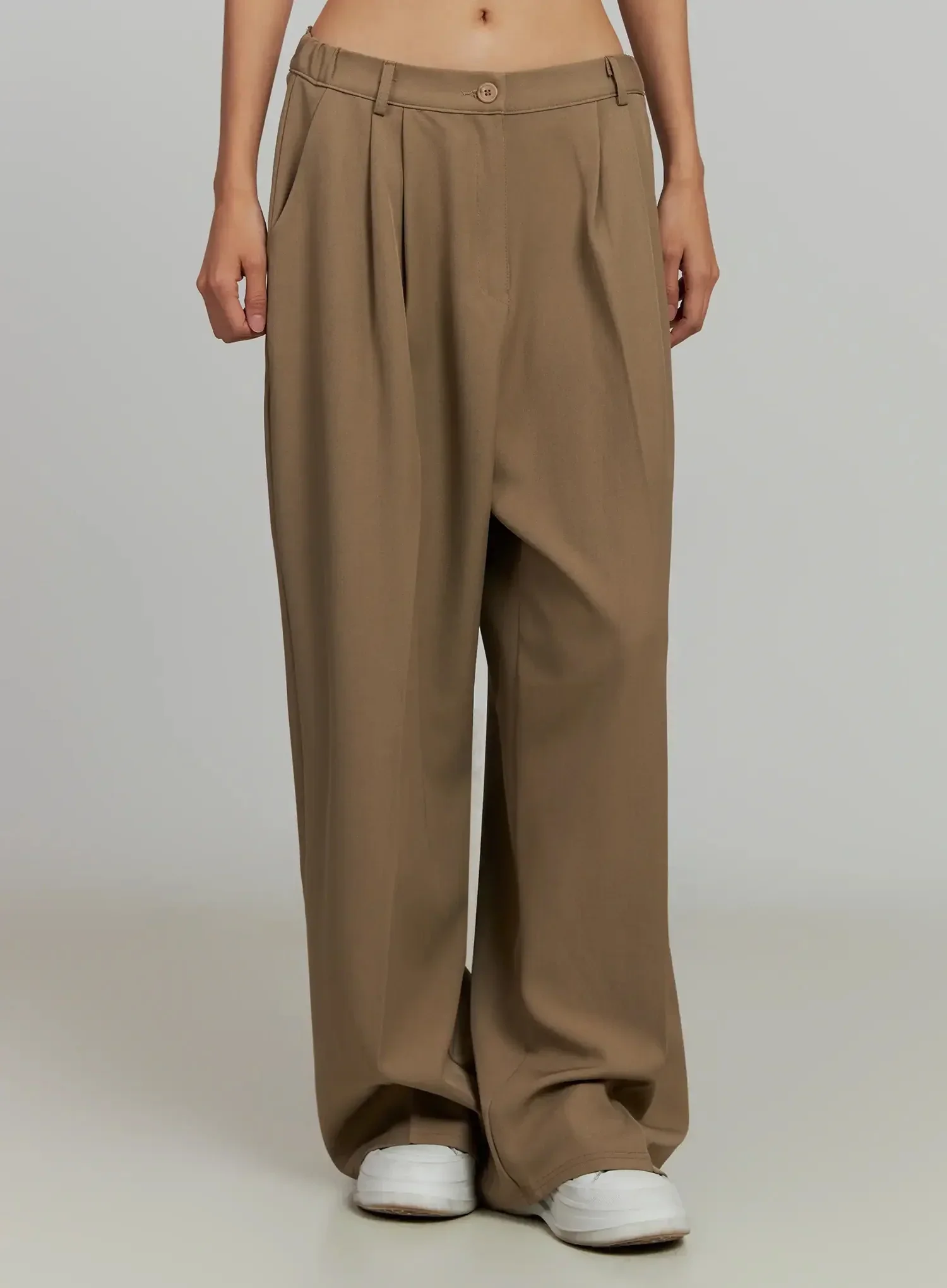 Wide Leg Band Slacks IJ505 - Image 10