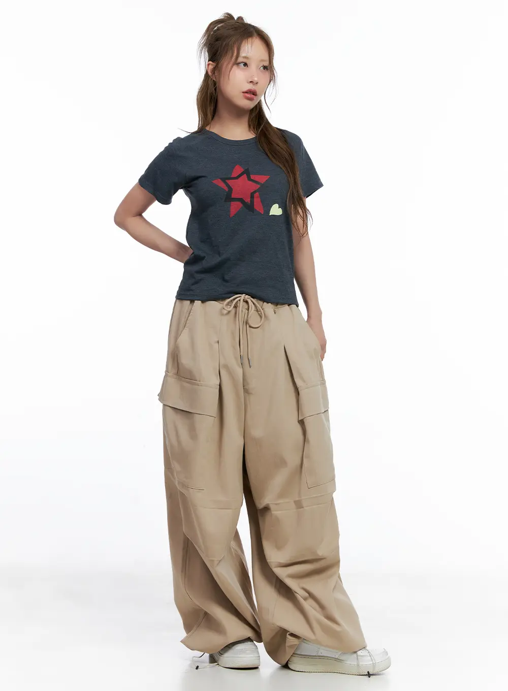 Wide-Leg Cargo Balloon Pants CL514 - Image 11