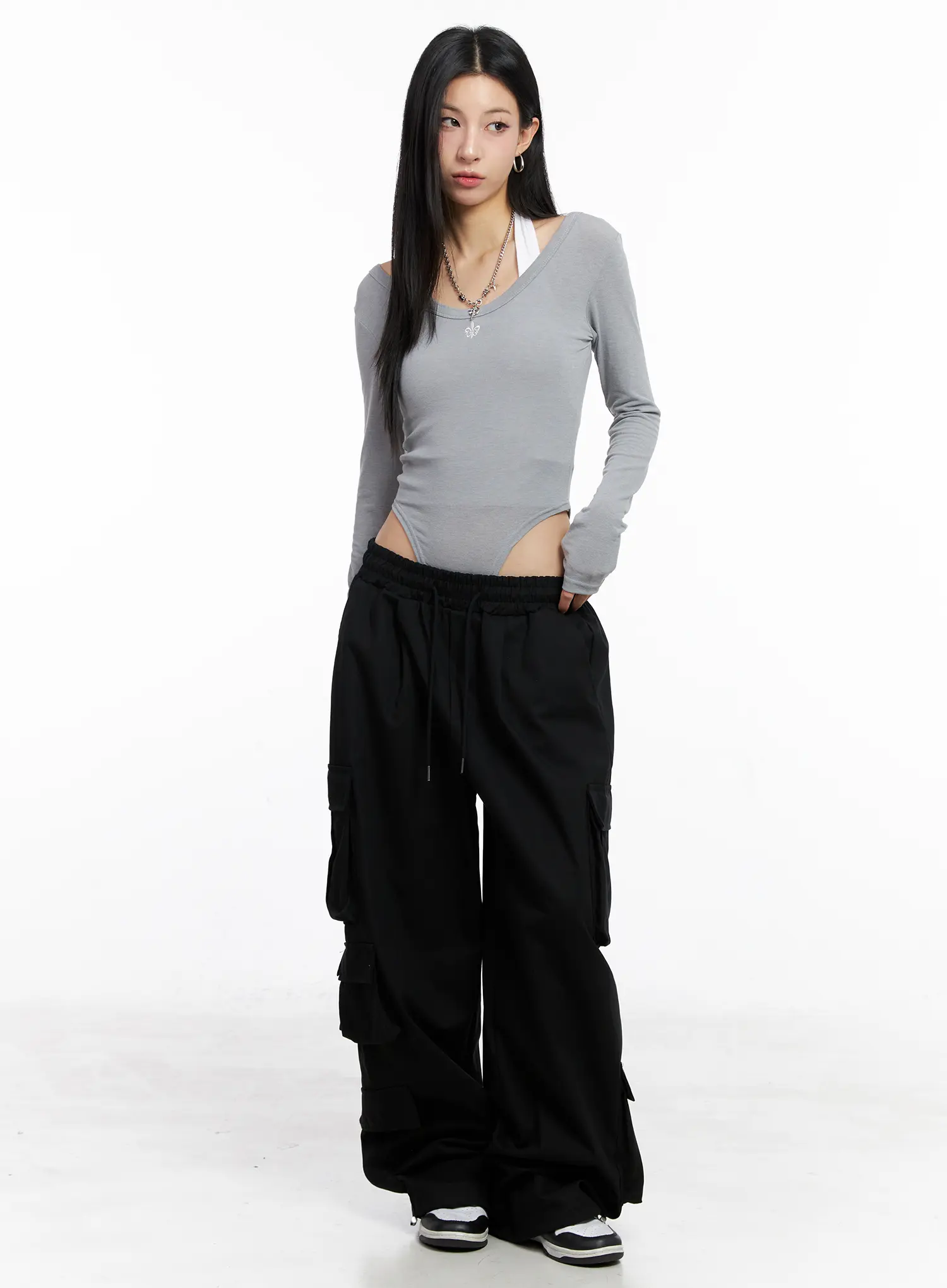 Wide Leg Cargo Pants CC1109 - Image 3