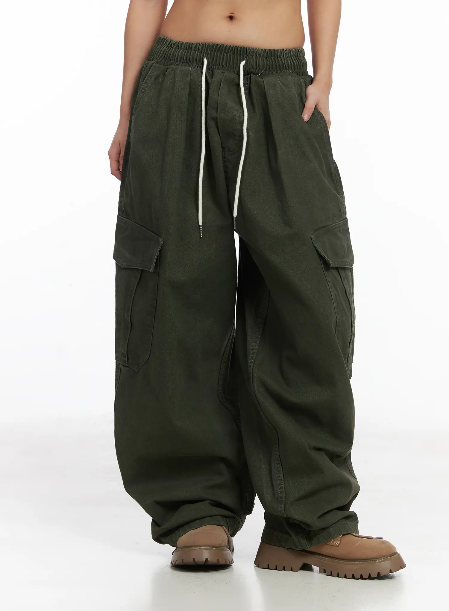 Wide Leg Cargo Pants CJ513 - Image 11