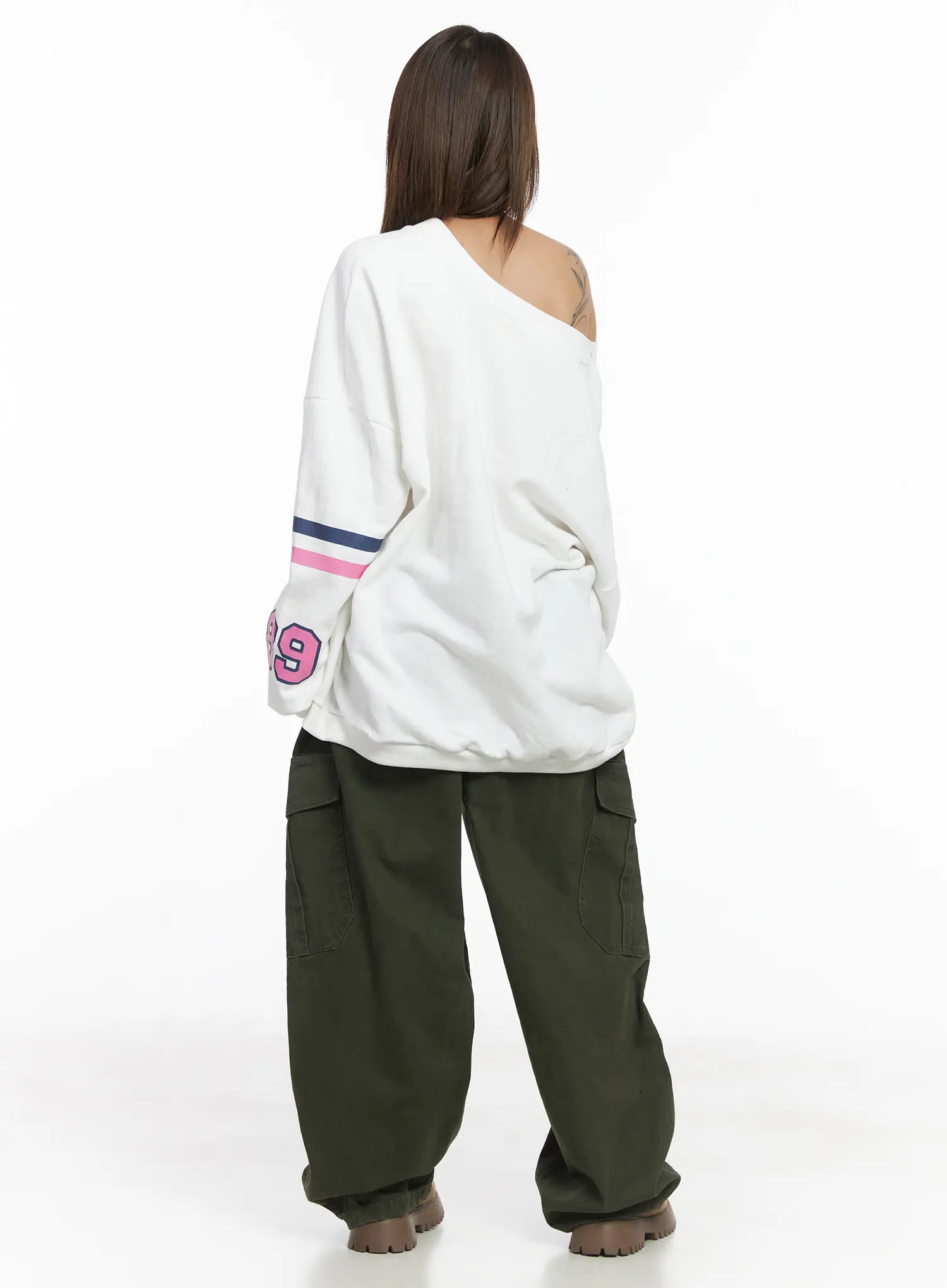 Wide Leg Cargo Pants CJ513 - Image 7