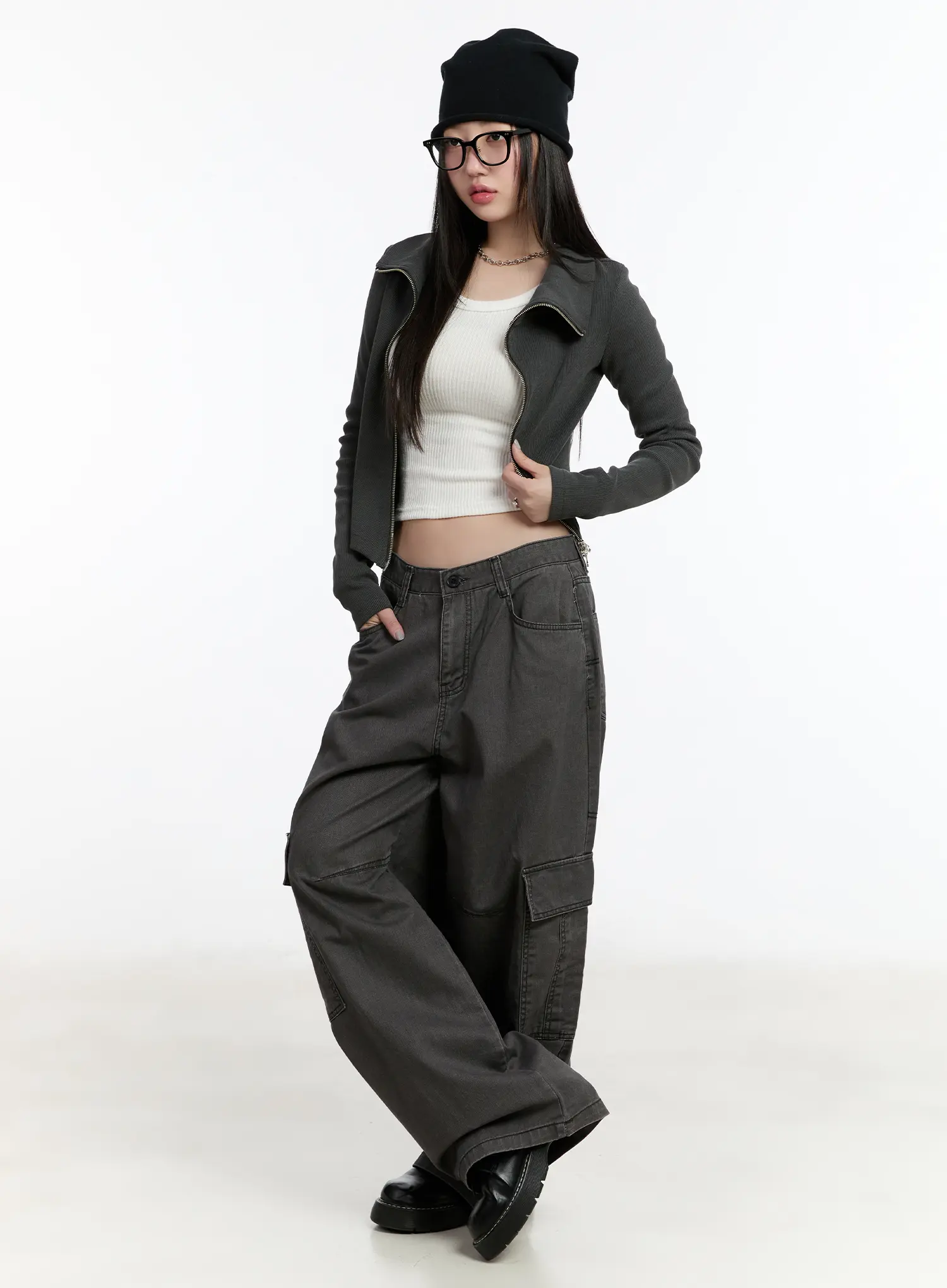 Wide Leg Cargo Pants CM511 - Image 3