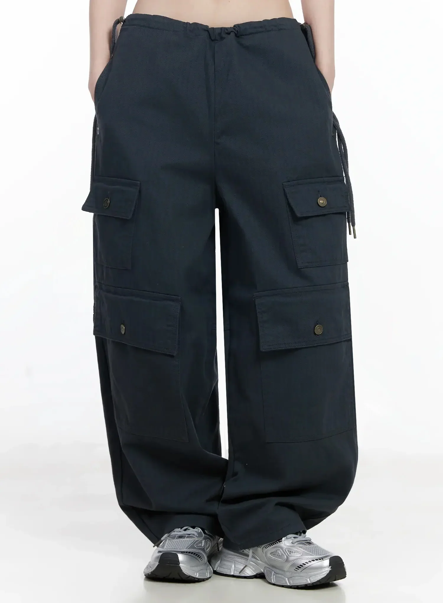 Wide Leg Cargo Pants IJ528 - Image 10