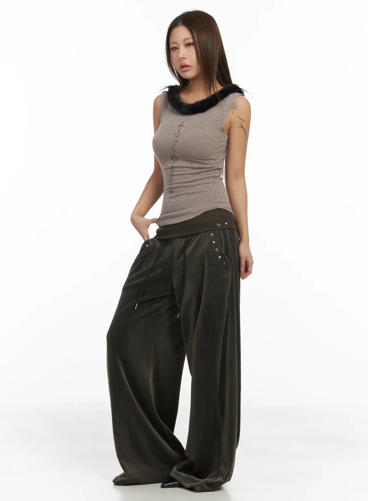 Wide-Leg Corduroy Training Pants CJ513 - Image 6