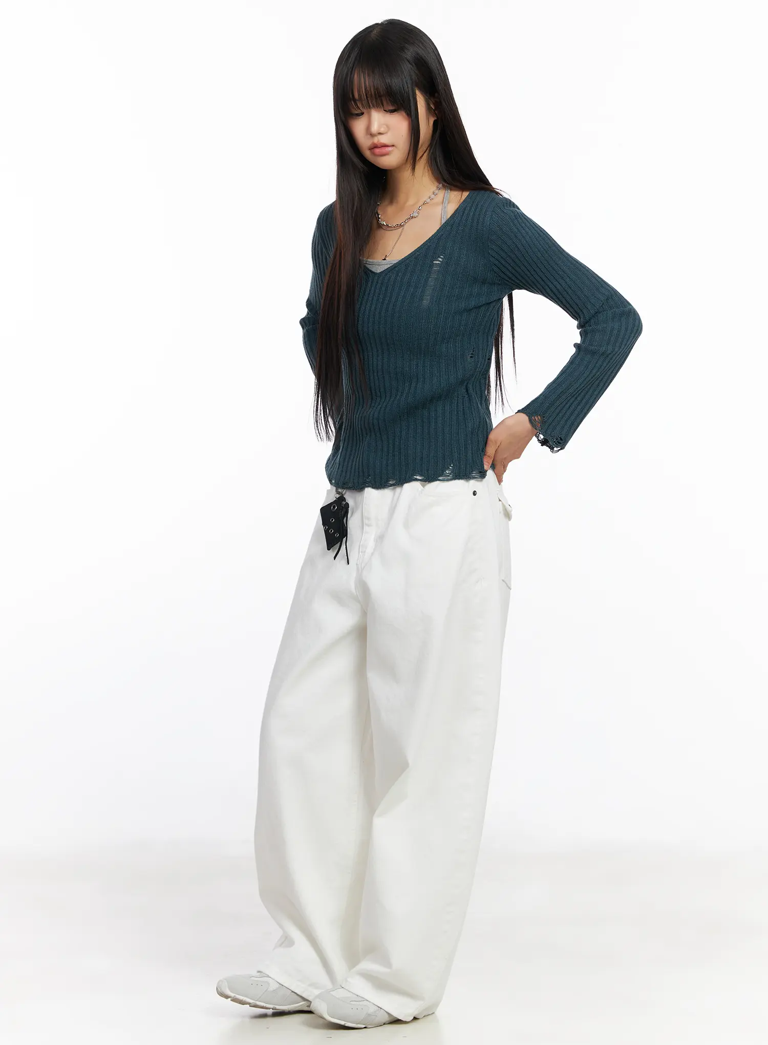 Wide Leg Cotton Pants CF504 - Image 5