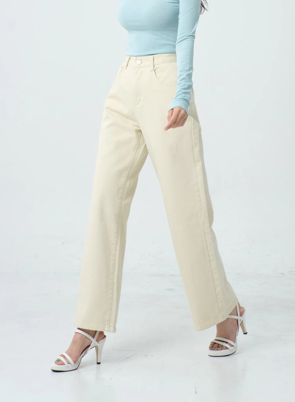 Wide Leg Cotton Pants IO24 - Image 2