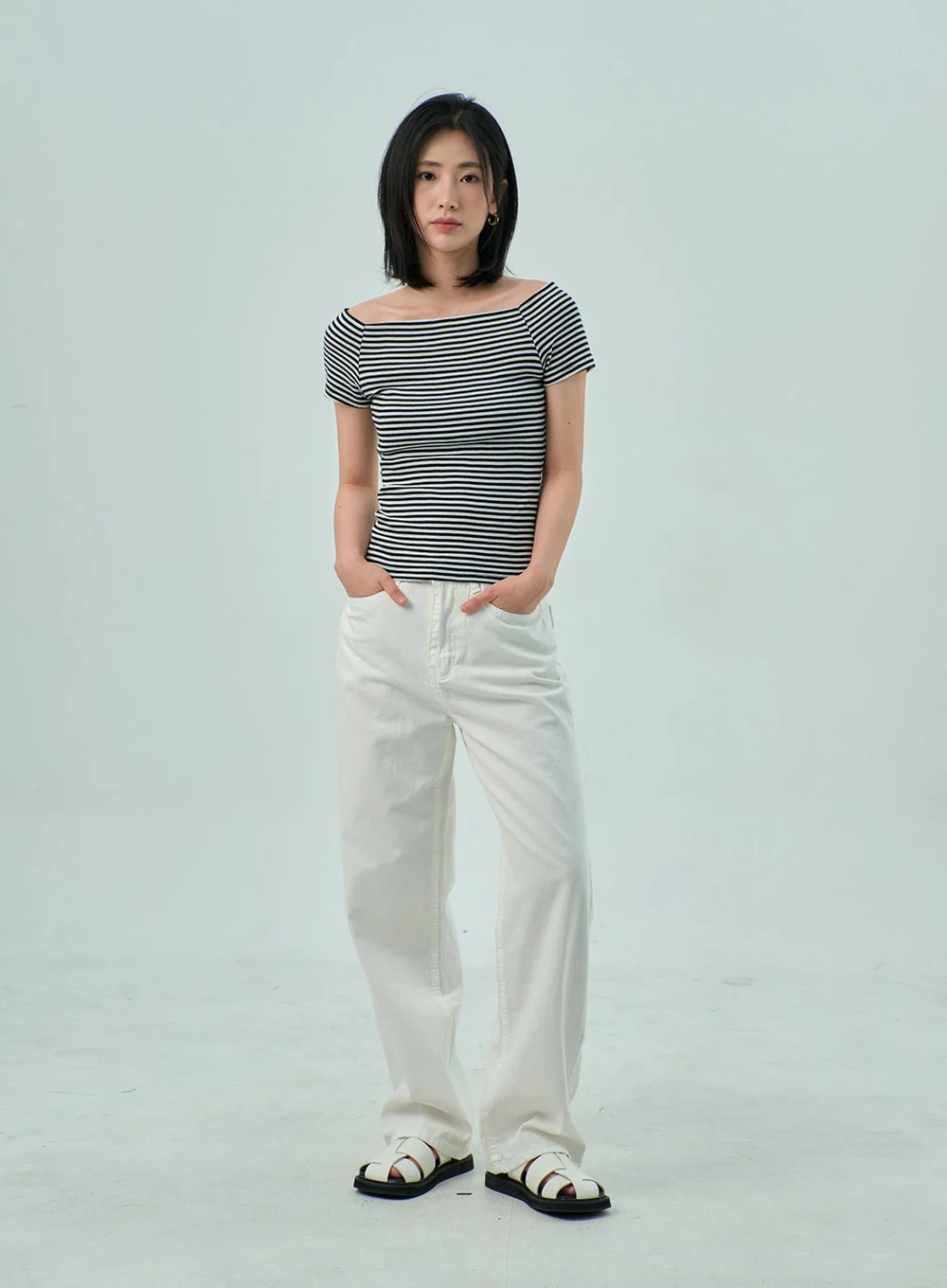 Wide Leg Cotton Pants OY310 - Image 7
