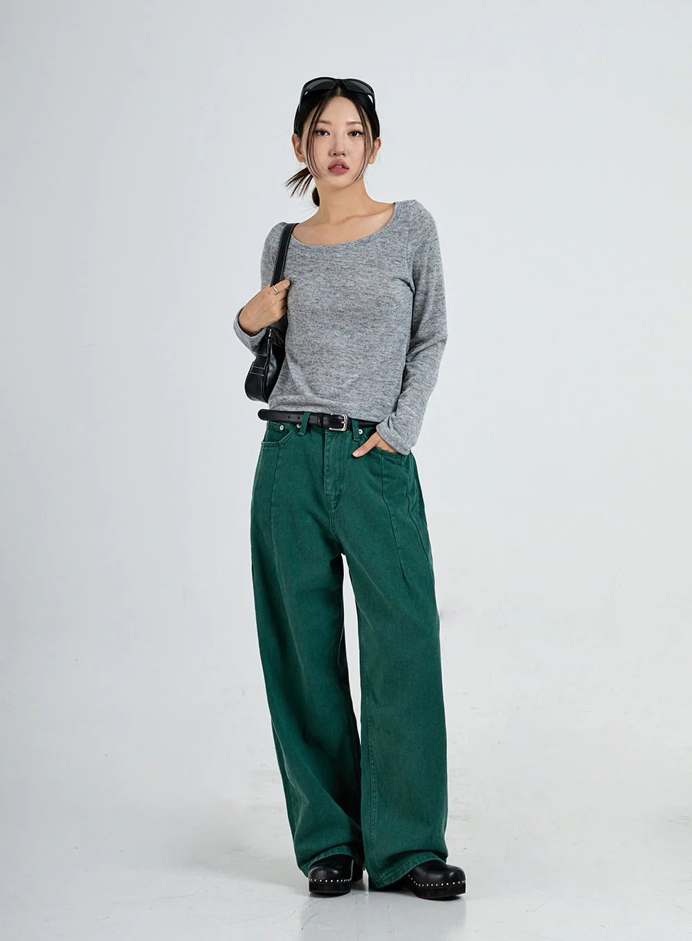 Wide Leg Cotton Pants Unisex CO13 - Image 19