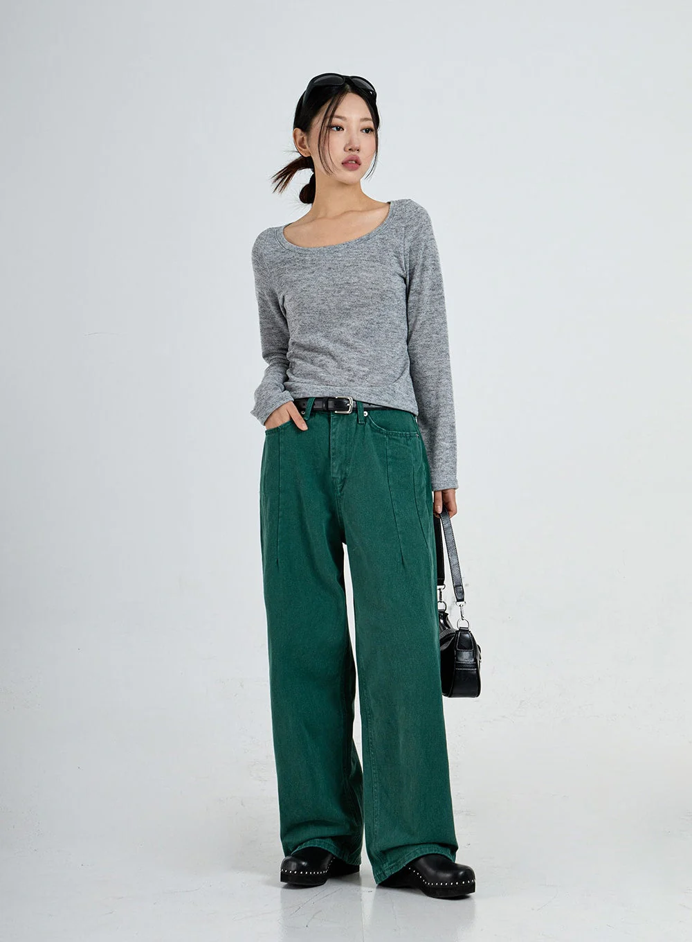 Wide Leg Cotton Pants Unisex CO13 - Image 22