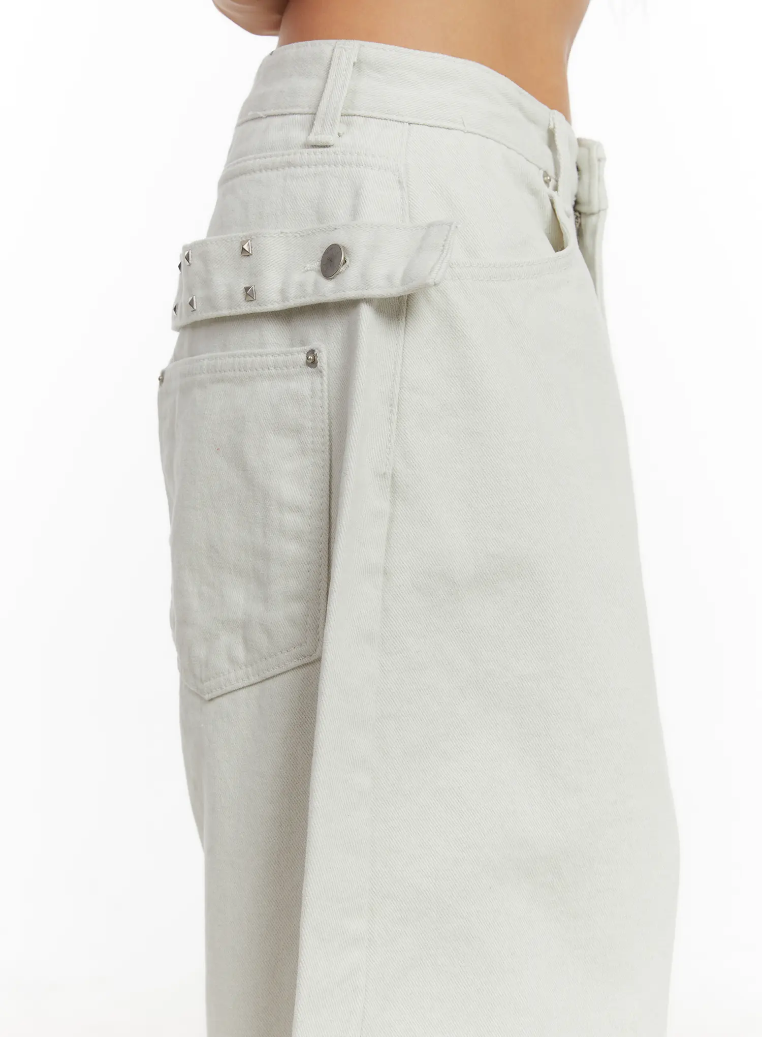 Wide Leg Cotton Pants with Belt Detail CD517 - Image 5