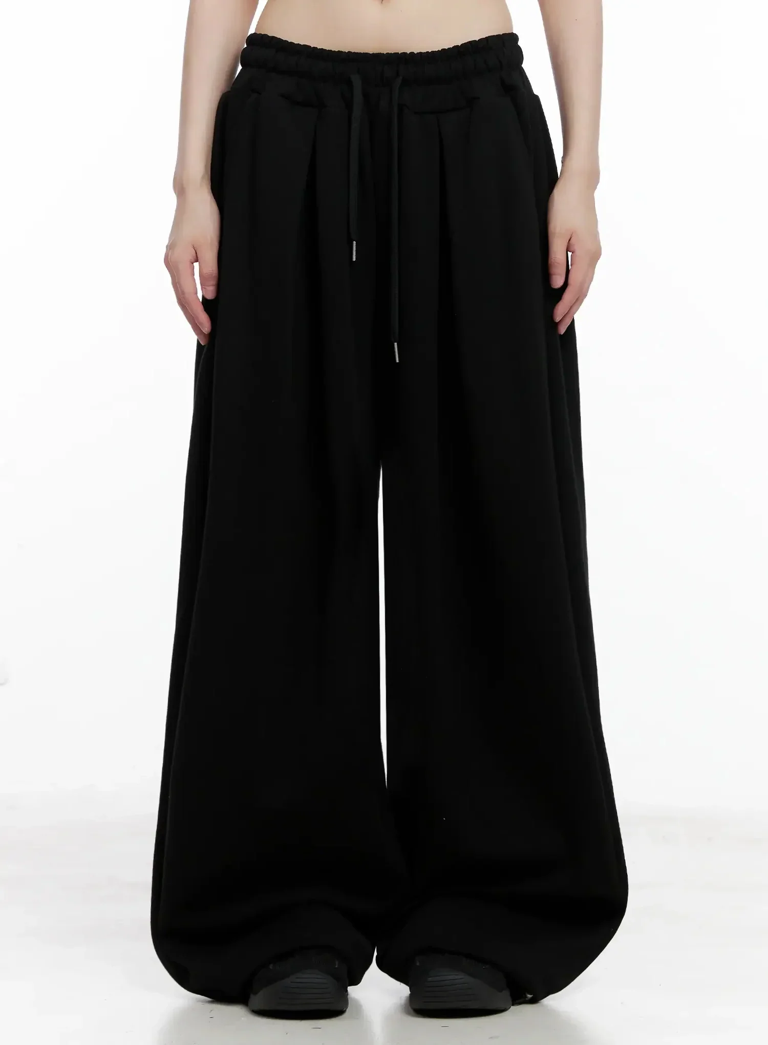 Wide-Leg Drawstring Sweatpants IL528 - Image 4