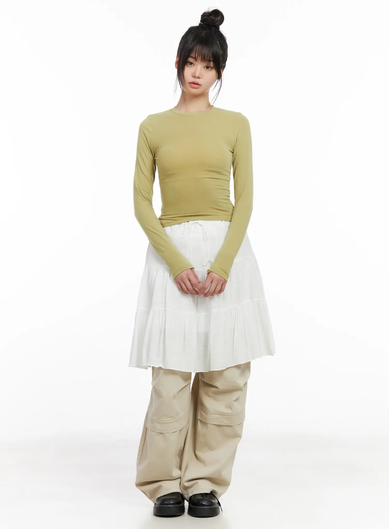 Wide Leg Pin Tucked Pants CM512 - Image 7